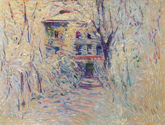 Villa im winterlichen Park